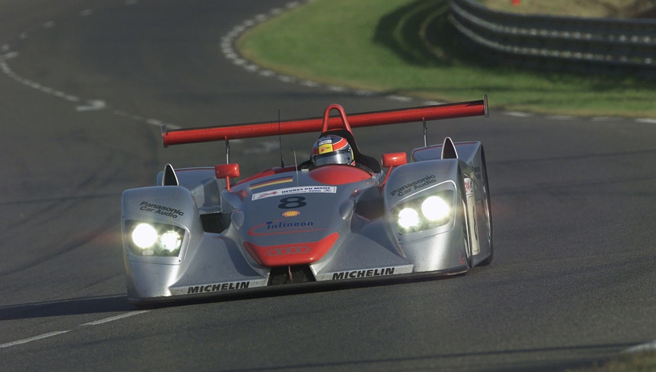 In Goodwood, Tom Kristensen takes a seat in his previous work place, the Audi R8 LMP from the...