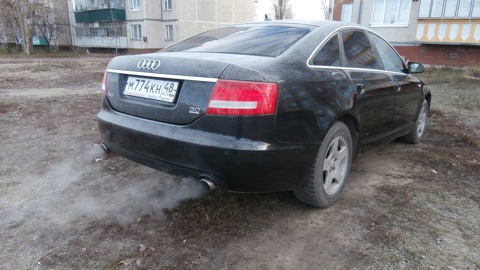 белый дым audi a6 c5 2.4