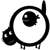 Кот и рыбка.gif
