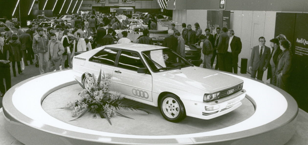 Presented at Automobilsalon in Geneva 1980: The Audi quattro