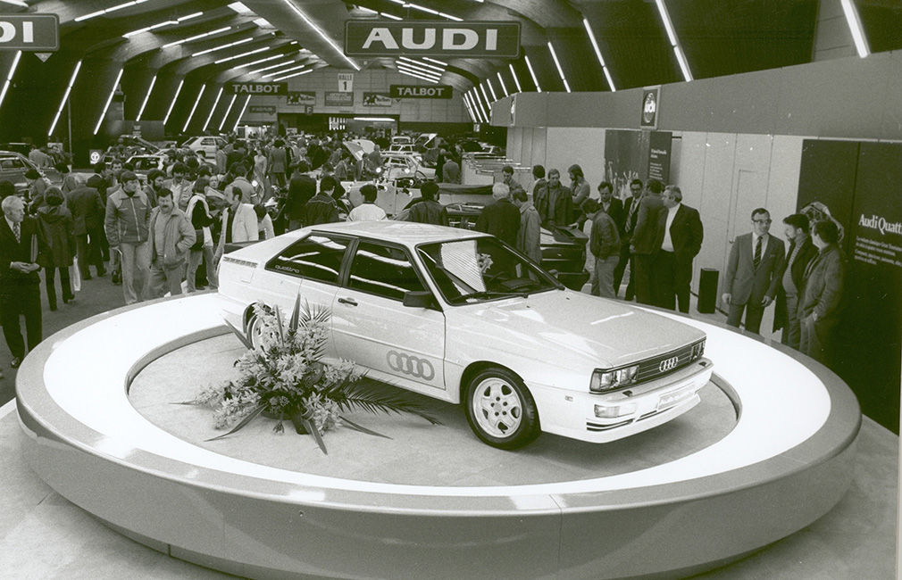 Presented at Automobilsalon in Geneva 1980: The Audi quattro