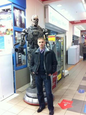 на съёмках Терминатора!