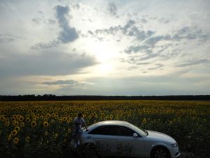 заехать в поле было не легко )