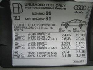 Audi A6 Табличка