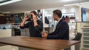 Jaguar Land Rover virtual reality headset.