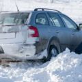 car stuck in the snow